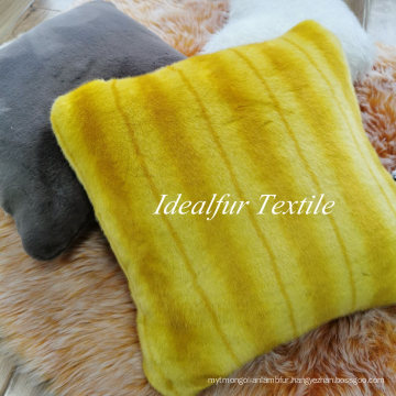 Fur Luxury Cushion Pillow Yellow Floor Rabbit Seat Cushion Throw Pillow